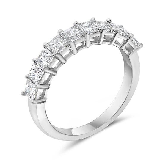 1-1/2 CT. T.w. Princess-Cut Diamond Nine Stone Anniversary Band in 14K White Gold