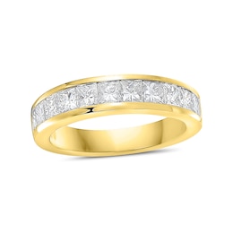 1-1/2 CT. T.W. Princess-Cut Diamond Eleven Stone Anniversary Band in 14K Gold