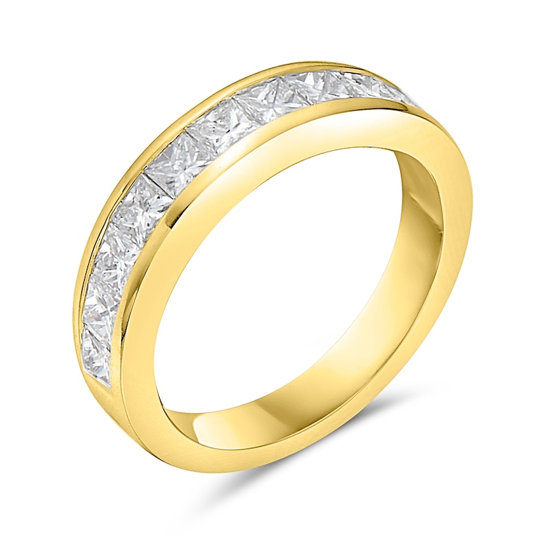 Main Image 2 of 1-1/2 CT. T.W. Princess-Cut Diamond Eleven Stone Anniversary Band in 14K Gold