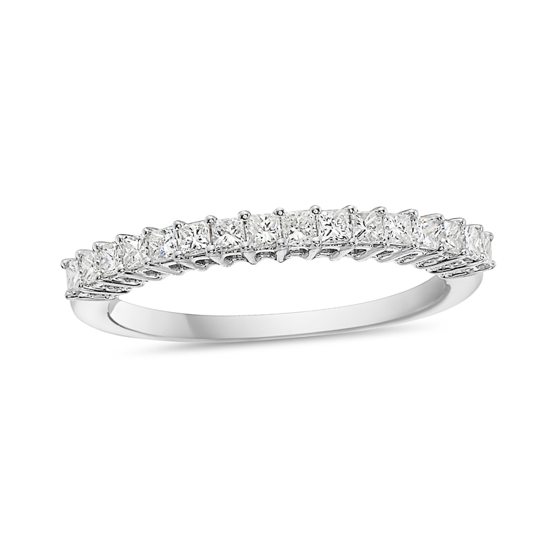 Main Image 1 of 1/2 CT. T.W. Princess-Cut Diamond Ribbon Anniversary Band in 14K White Gold