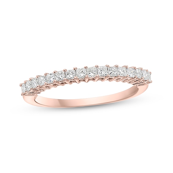 1/ CT. T.w. Princess-Cut Diamond Anniversary Band in 14K Rose Gold