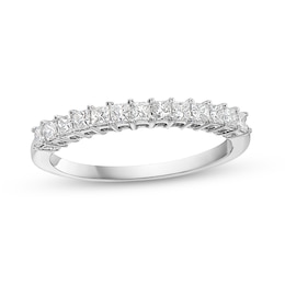 1/2 CT. T.W. Princess-Cut Diamond Anniversary Band in 14K White Gold