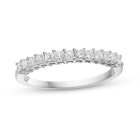 1/2 CT. T.w. Princess-Cut Diamond Anniversary Band in 14K White Gold