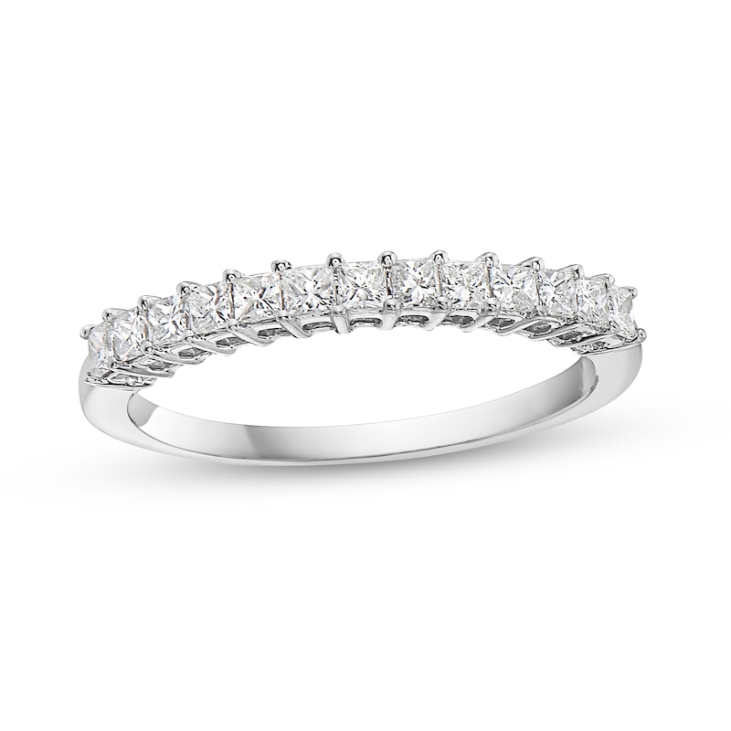 Main Image 1 of 1/2 CT. T.W. Princess-Cut Diamond Anniversary Band in 14K White Gold