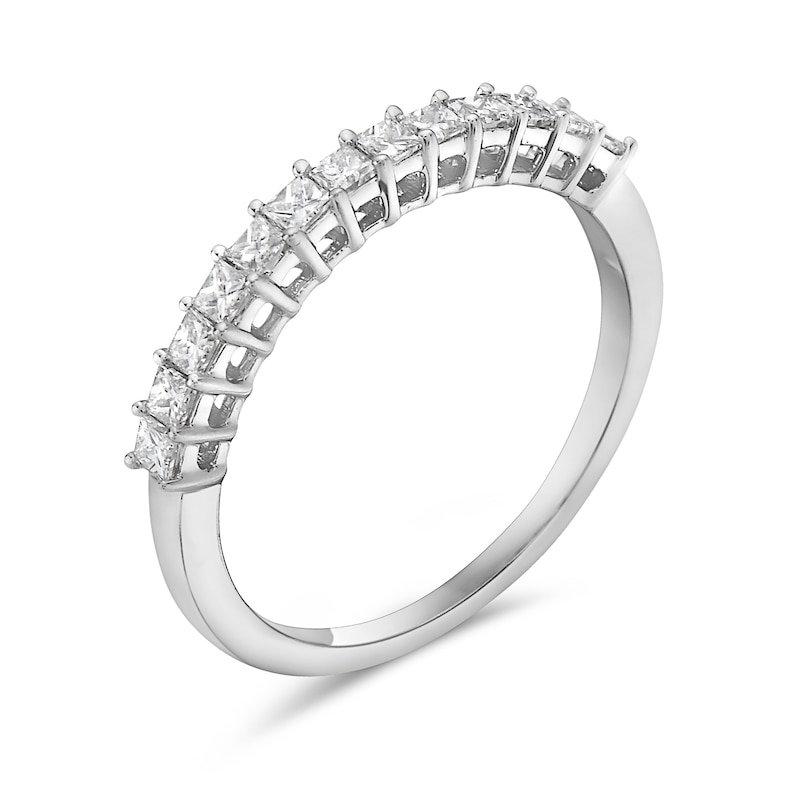 Main Image 2 of 1/2 CT. T.W. Princess-Cut Diamond Anniversary Band in 14K White Gold