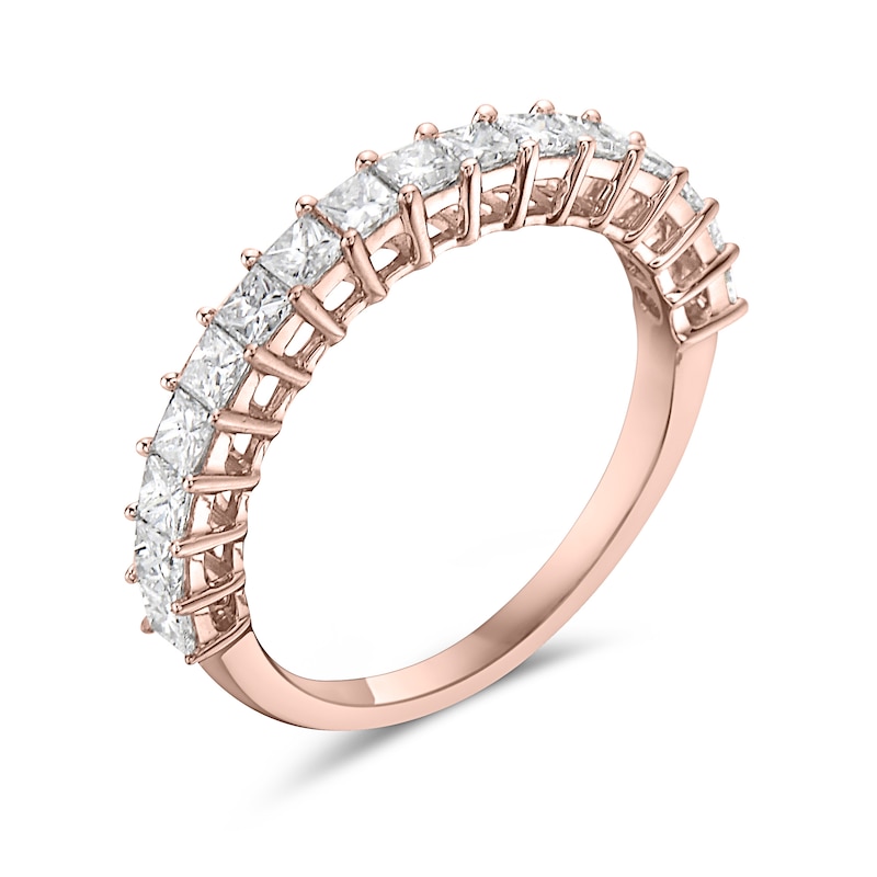 Main Image 2 of 1 CT. T.W. Princess-Cut Diamond Anniversary Band in 14K Rose Gold