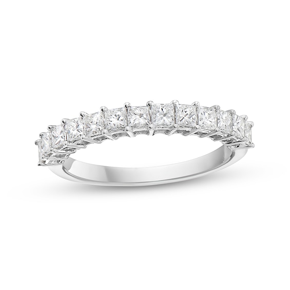 1 CT. T.w. Princess-Cut Diamond Ribbon Anniversary Band in 14K White Gold