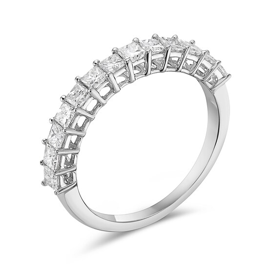 1 CT. T.w. Princess-Cut Diamond Ribbon Anniversary Band in 14K White Gold