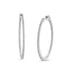 Thumbnail Image 1 of 1 CT. T.W. Diamond Inside-Out Hoop Earrings in 10K White Gold