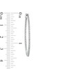 Thumbnail Image 3 of 1 CT. T.W. Diamond Inside-Out Hoop Earrings in 10K White Gold