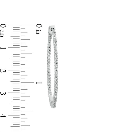 1 CT. T.w. Diamond Inside-Out Hoop Earrings in 10K White Gold