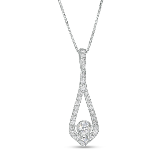 1/2 CT. T.w. Certified Lab-Grown Diamond Teardrop Pendant in 14K White Gold (F/Si2)