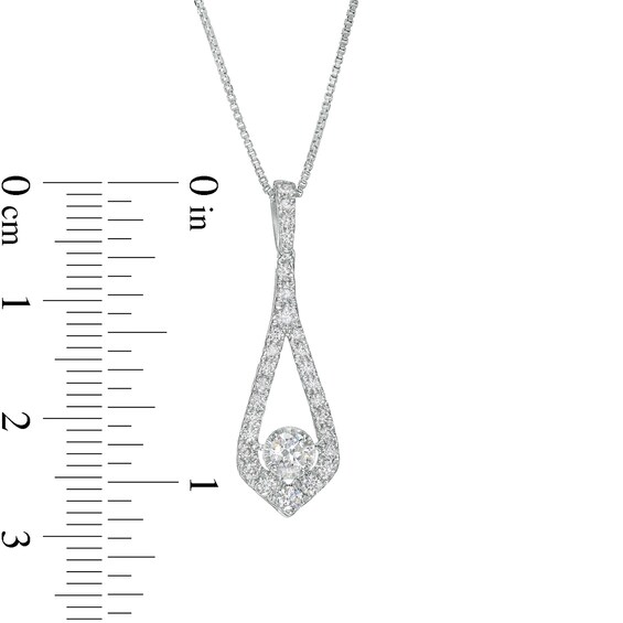 1/2 CT. T.w. Certified Lab-Grown Diamond Teardrop Pendant in 14K White Gold (F/Si2)
