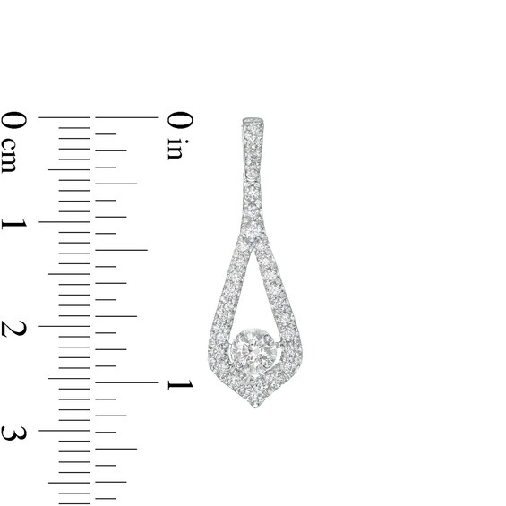 1 CT. T.w. Certified Lab-Grown Diamond Teardrop Earrings in 14K White Gold (F/Si2)