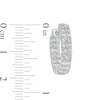 Thumbnail Image 3 of 2-1/2 CT. T.W. Certified Lab-Grown Diamond Double Row Inside-Out Hoop Earrings in 14K White Gold (F/SI2)