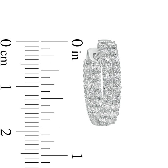 2-1/2 CT. T.w. Certified Lab-Grown Diamond Double Row Inside-Out Hoop Earrings in 14K White Gold (F/Si2)
