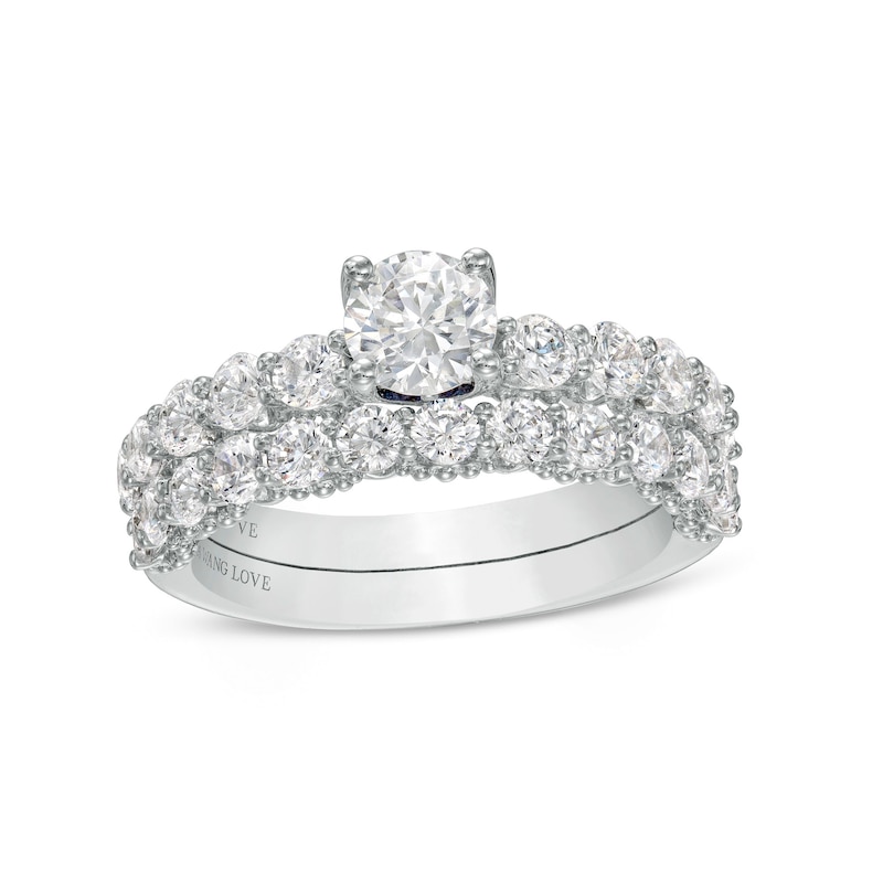 Main Image 1 of Vera Wang Love Collection 2-1/5 CT. T.W. Diamond Bridal Set in 14K White Gold (I/SI2)