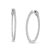 Thumbnail Image 1 of 3/4 CT. T.W. Diamond Inside-Out Hoop Earrings in 10K White Gold