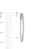 Thumbnail Image 3 of 3/4 CT. T.W. Diamond Inside-Out Hoop Earrings in 10K White Gold