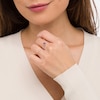 Thumbnail Image 2 of 5.0mm Amethyst Beaded Comfort-Fit Stackable Ring in 10K White Gold - Size 7