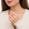 Thumbnail Image 2 of 5.0mm Ruby Beaded Comfort-Fit Stackable Ring in 10K White Gold - Size 7