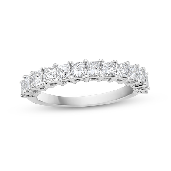 1-1/2 CT. T.w. Princess-Cut Diamond Ribbon Anniversary Band in 14K White Gold