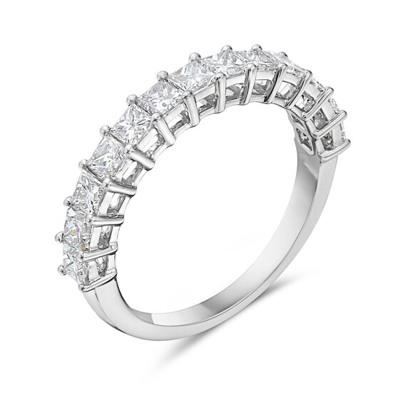 1-1/2 CT. T.w. Princess-Cut Diamond Ribbon Anniversary Band in 14K White Gold
