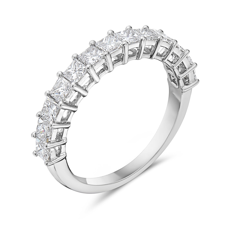 Main Image 2 of 1-1/2 CT. T.W. Princess-Cut Diamond Ribbon Anniversary Band in 14K White Gold