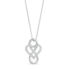 Thumbnail Image 0 of 1/6 CT. T.W. Diamond Heart in Infinity Loop Necklace in Sterling Silver