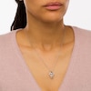 Thumbnail Image 1 of 1/6 CT. T.W. Diamond Heart in Infinity Loop Necklace in Sterling Silver