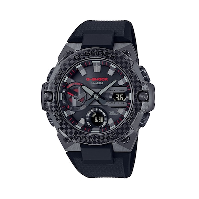 Men\'s Casio G-Shock G-Steel Solar Powered Black IP Carbon Fiber Resin Strap  Watch with Black Dial (Model: GSTB400X-1A4) | Zales