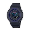 Thumbnail Image 1 of Men's Casio G-Shock Classic Virtual Blue Series Black Resin Strap Watch with Black Dial (Model: GA2100VB-1A)