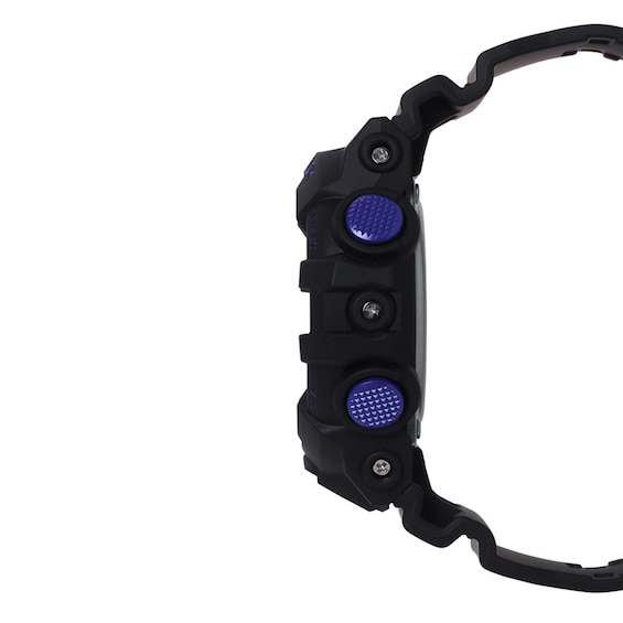 Men's Casio G-Shock Classic Virtual Blue Series Black Resin Strap Watch with Blue-Violet Dial (Model: Ga700Vb-1A)