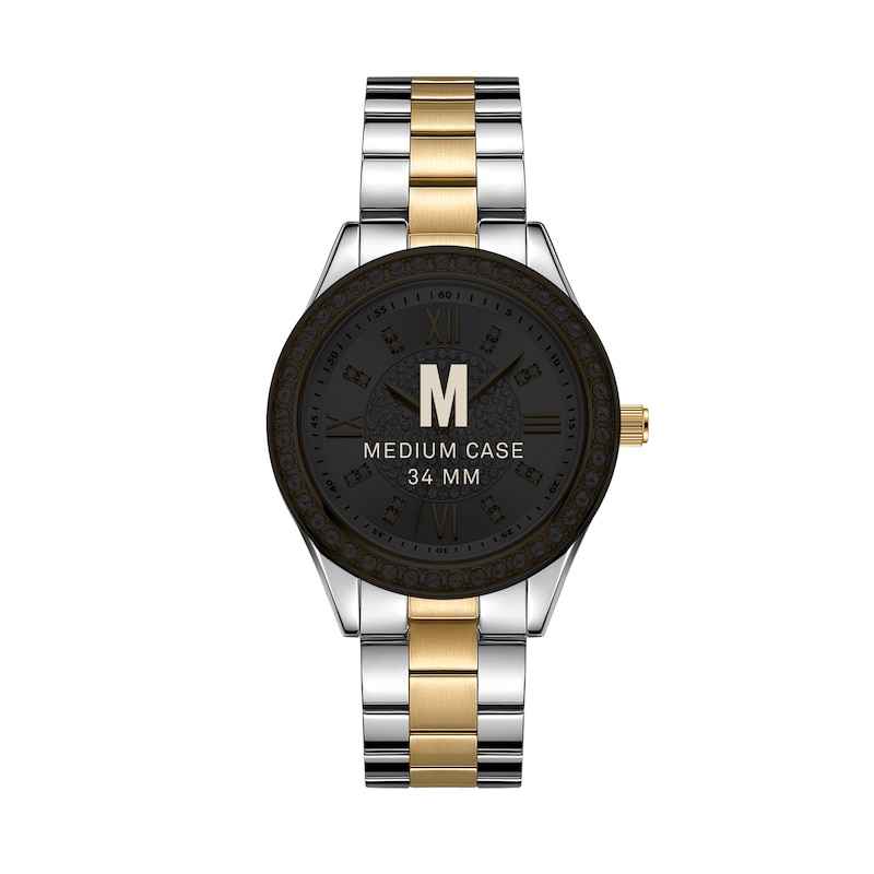Main Image 4 of Ladies' JBW Mondrian 1/6 CT. T.W. Diamond and Crystal Accent Two-Tone Watch with Silver-Tone Dial (Model: J6388C)