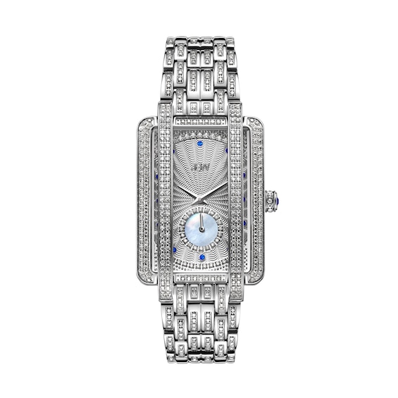 Ladies' Limited Edition JBW Mink PS Diamond and Blue Sapphire Accent Watch with Rectangular Dial (Model: Ps505B)