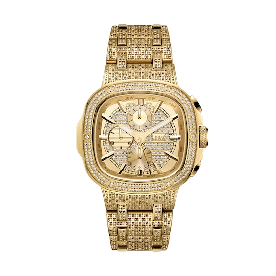 Men's Limited Edition JBW Heist PS Diamond Accent 18K Gold Plate Chronograph Watch with Gold-Tone Dial (Model: Ps545A)