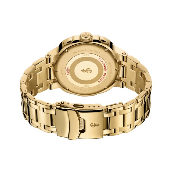 Men's Limited Edition JBW Heist PS Diamond Accent 18K Gold Plate Chronograph Watch with Gold-Tone Dial (Model: Ps545A)