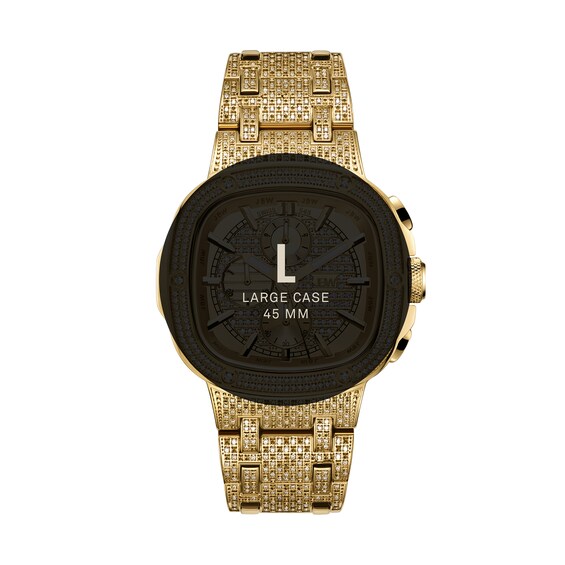 Men's Limited Edition JBW Heist PS Diamond Accent 18K Gold Plate Chronograph Watch with Gold-Tone Dial (Model: Ps545A)