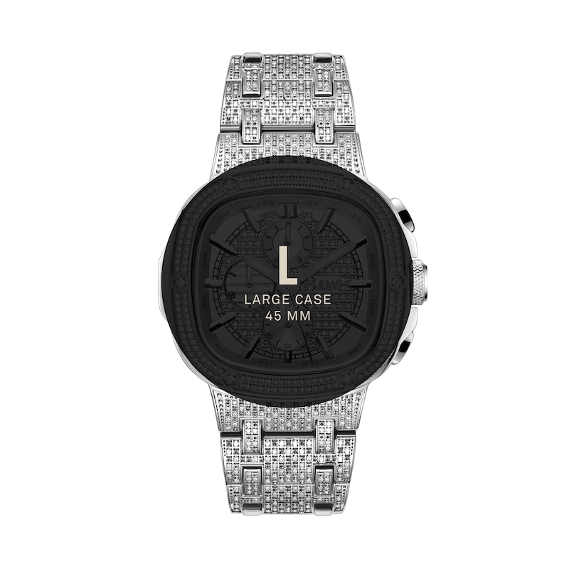 Main Image 4 of Men's Limited Edition JBW Heist PS Diamond Accent Chronograph Watch with Silver-Tone Dial (Model: PS545B)