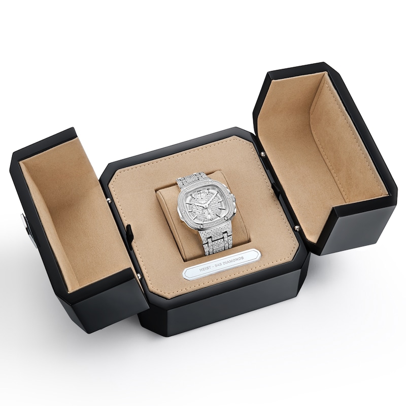 Main Image 5 of Men's Limited Edition JBW Heist PS Diamond Accent Chronograph Watch with Silver-Tone Dial (Model: PS545B)
