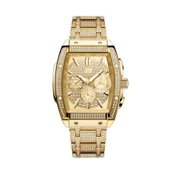 Men's Limited Edition JBW Echelon PS Diamond and Ruby Accent 18K GP Chronograph Watch with Tonneau Dial (Model: Ps570A)