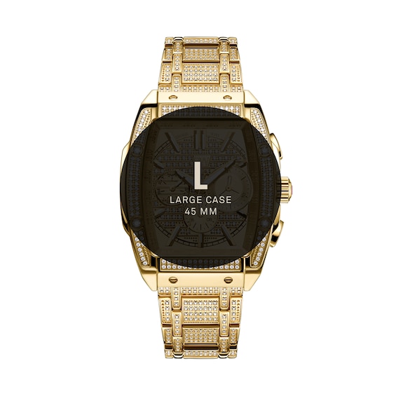 Men's Limited Edition JBW Echelon PS Diamond and Ruby Accent 18K GP Chronograph Watch with Tonneau Dial (Model: Ps570A)