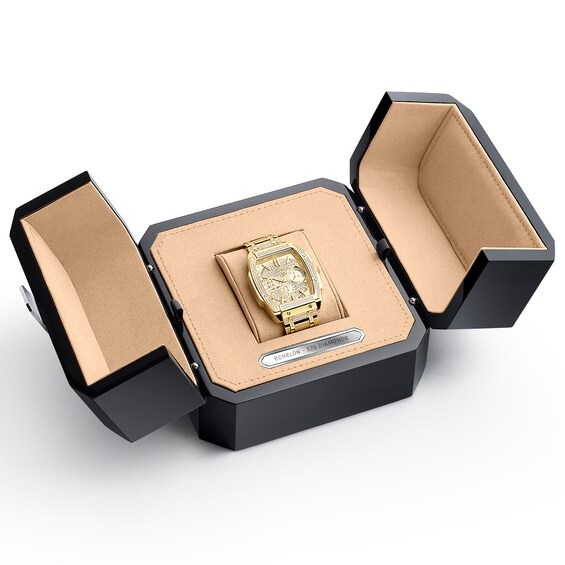 Men's Limited Edition JBW Echelon PS Diamond and Ruby Accent 18K GP Chronograph Watch with Tonneau Dial (Model: Ps570A)