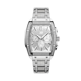 Men's Limited Edition JBW Echelon PS Diamond and Ruby Accent Chronograph Watch with Tonneau Dial (Model: PS570B)