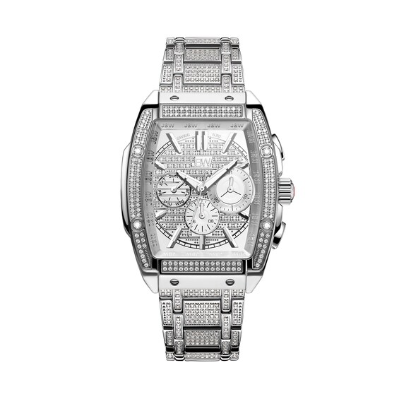Men's Limited Edition JBW Echelon PS Diamond and Ruby Accent Chronograph Watch with Tonneau Dial (Model: Ps570B)