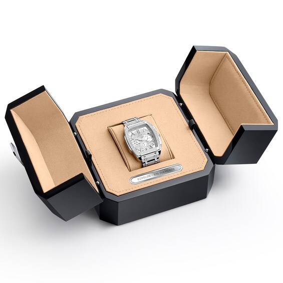 Men's Limited Edition JBW Echelon PS Diamond and Ruby Accent Chronograph Watch with Tonneau Dial (Model: Ps570B)