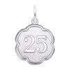 Thumbnail Image 1 of Rembrandt Charms® Number 25 Scallop Frame Disc in Sterling Silver
