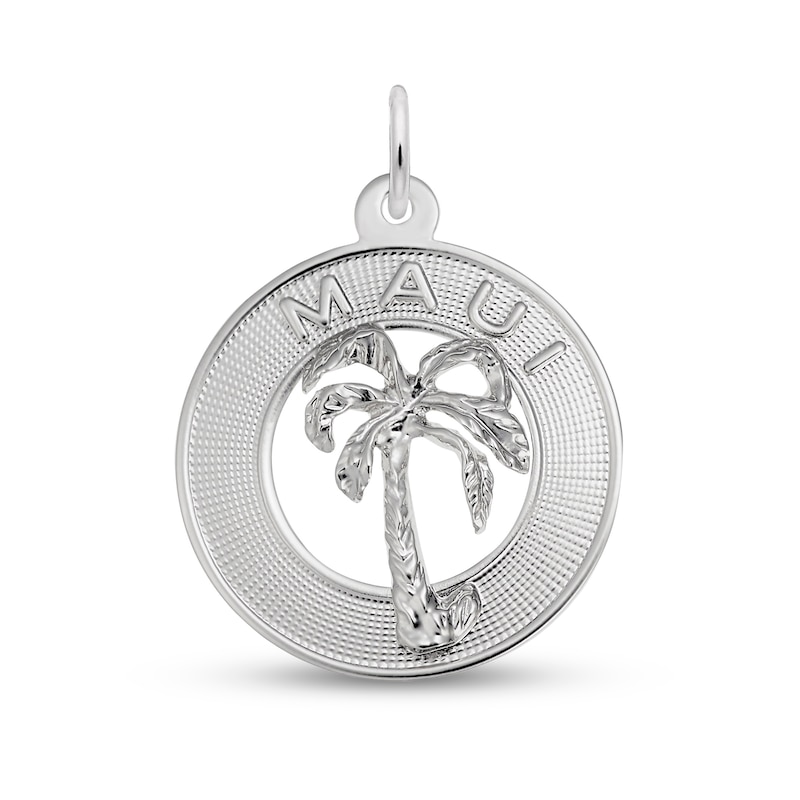 Rembrandt Charms® MAUI Palm Tree Disc in Sterling Silver