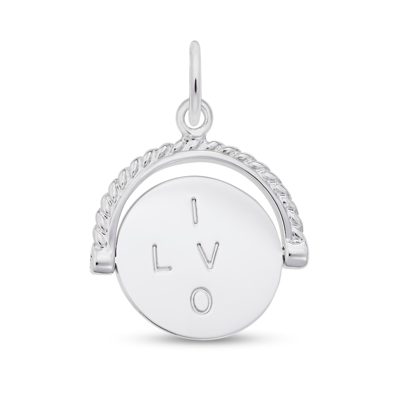 Main Image 1 of Rembrandt Charms® "I LOVE YOU" Spinner in Sterling Silver