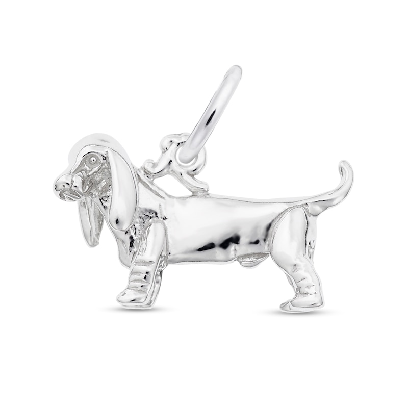 Main Image 1 of Rembrandt Charms® Basset Hound in Sterling Silver